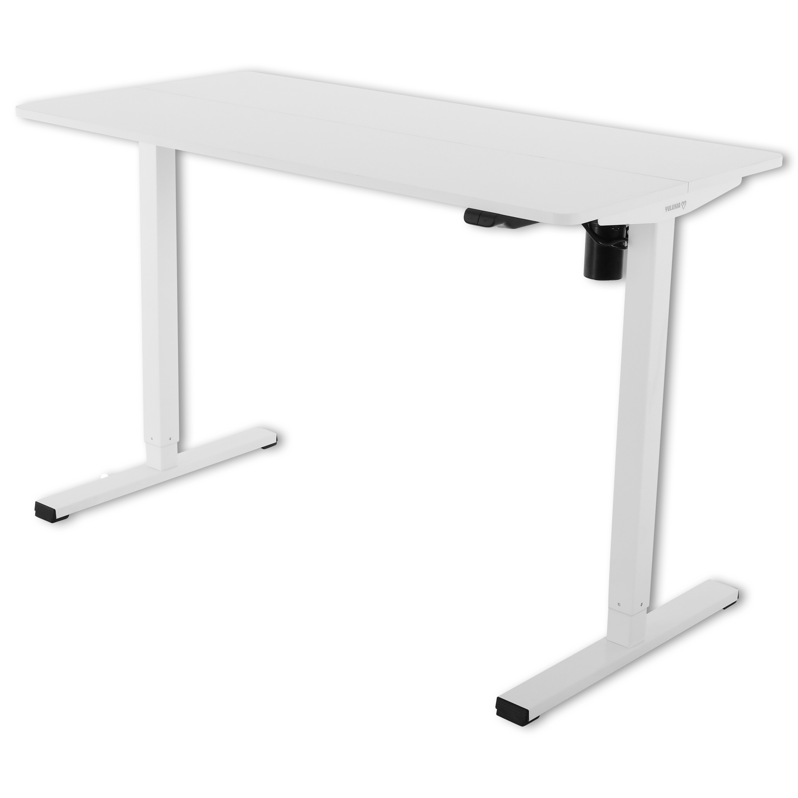 Yulukia Schreibtisch in Weiß, elektrisch, 120 x 60 cm, 72 - 117 cm stufenlos höhenverstellbar
