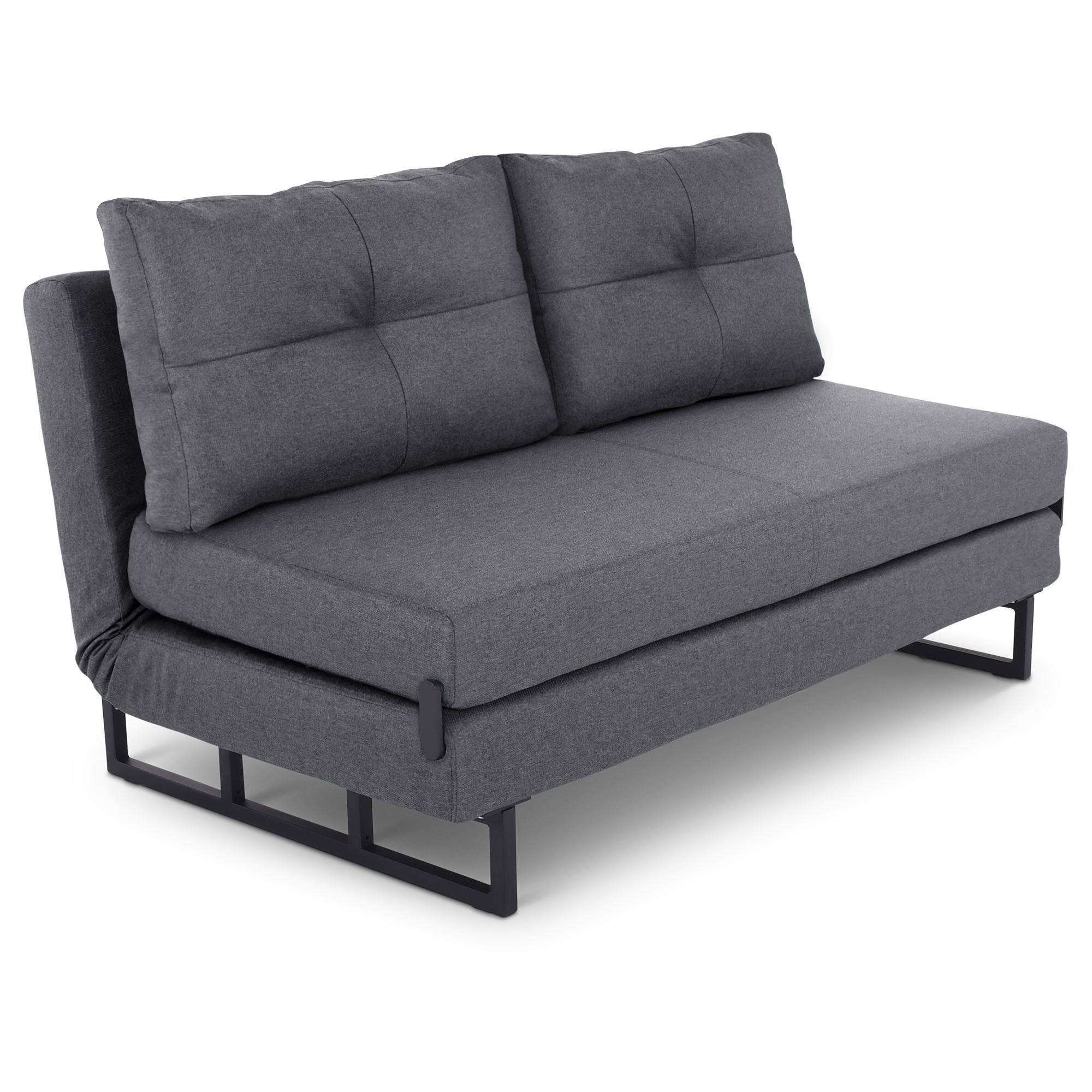 schlafsofa -mikrofaser-dunkelgrau-gestell-schwarz-148cm-breit-raburg-zara-300141