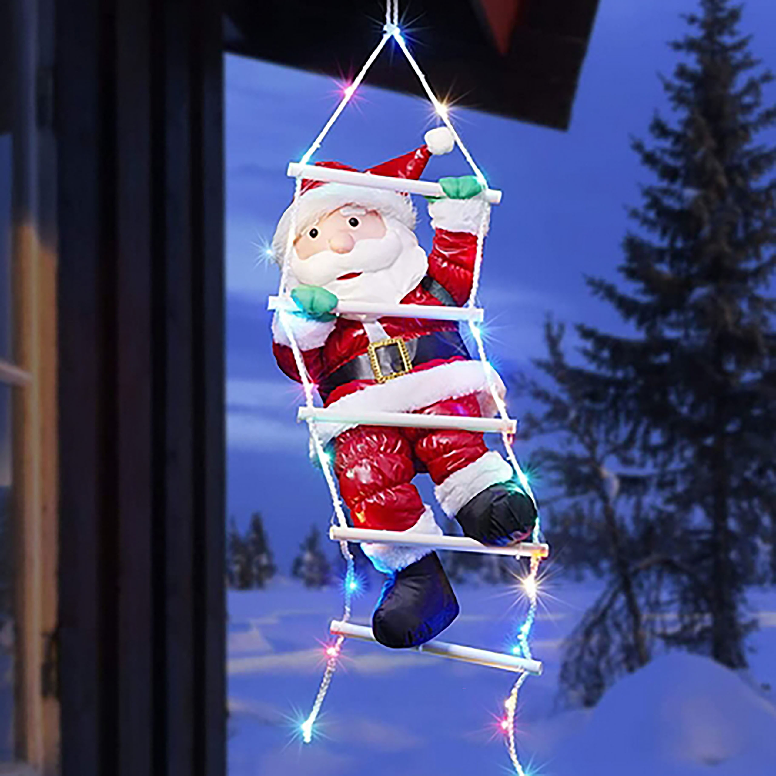 Raburg Weihnachtsmann mit LED Leiter