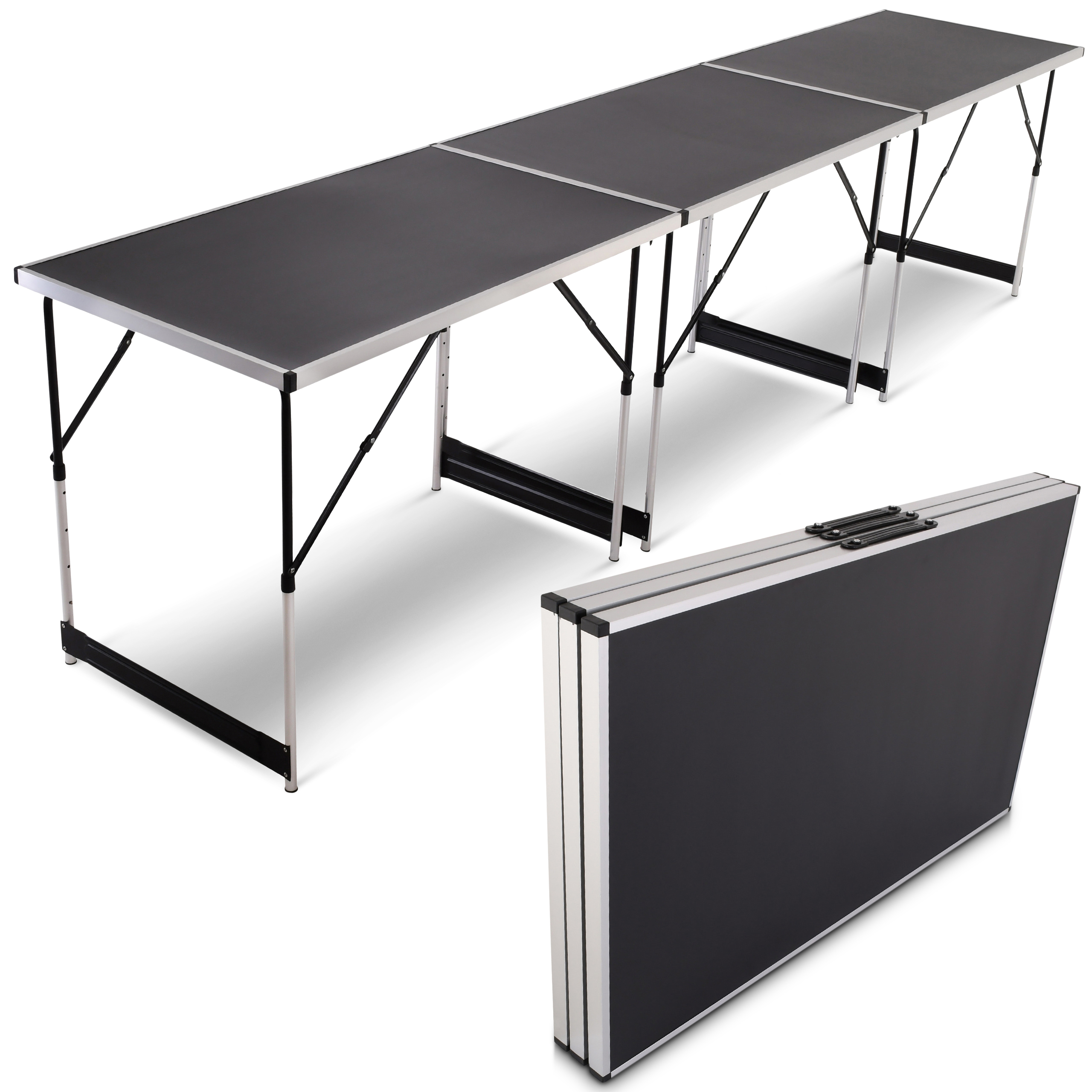 Raburg Multi-Tisch-Set Olli, 3-teilig, Alu-Profi, ca. 3 x 100 cm x 60 cm, 4-fach höhenverstellbar
