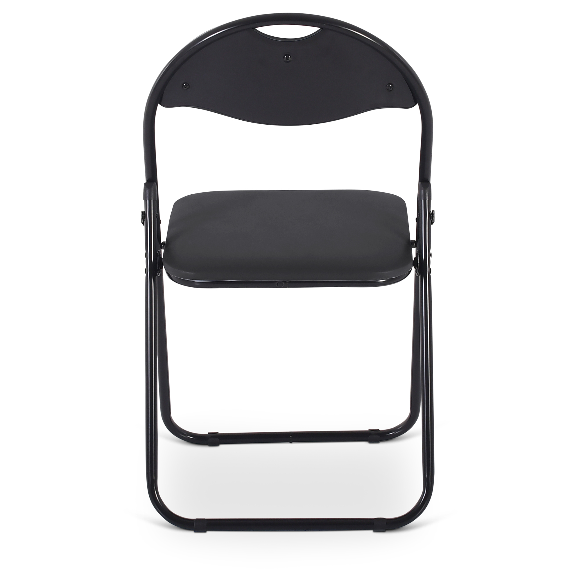 Klappstuhl 6er-Set, klappbarer Gästestuhl, Schwarz/Schwarz, Raburg Paul