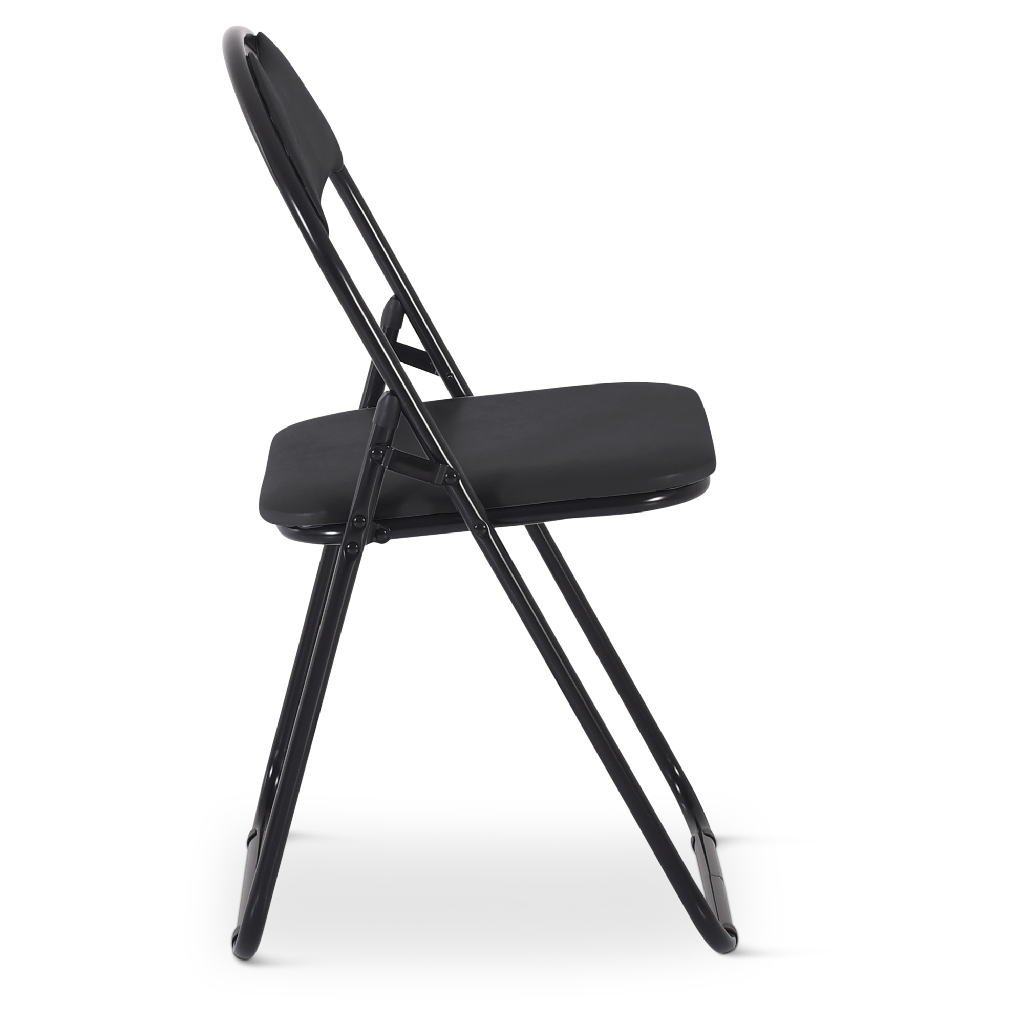 Klappstuhl 6er-Set, klappbarer Gästestuhl, Schwarz/Schwarz, Raburg Paul