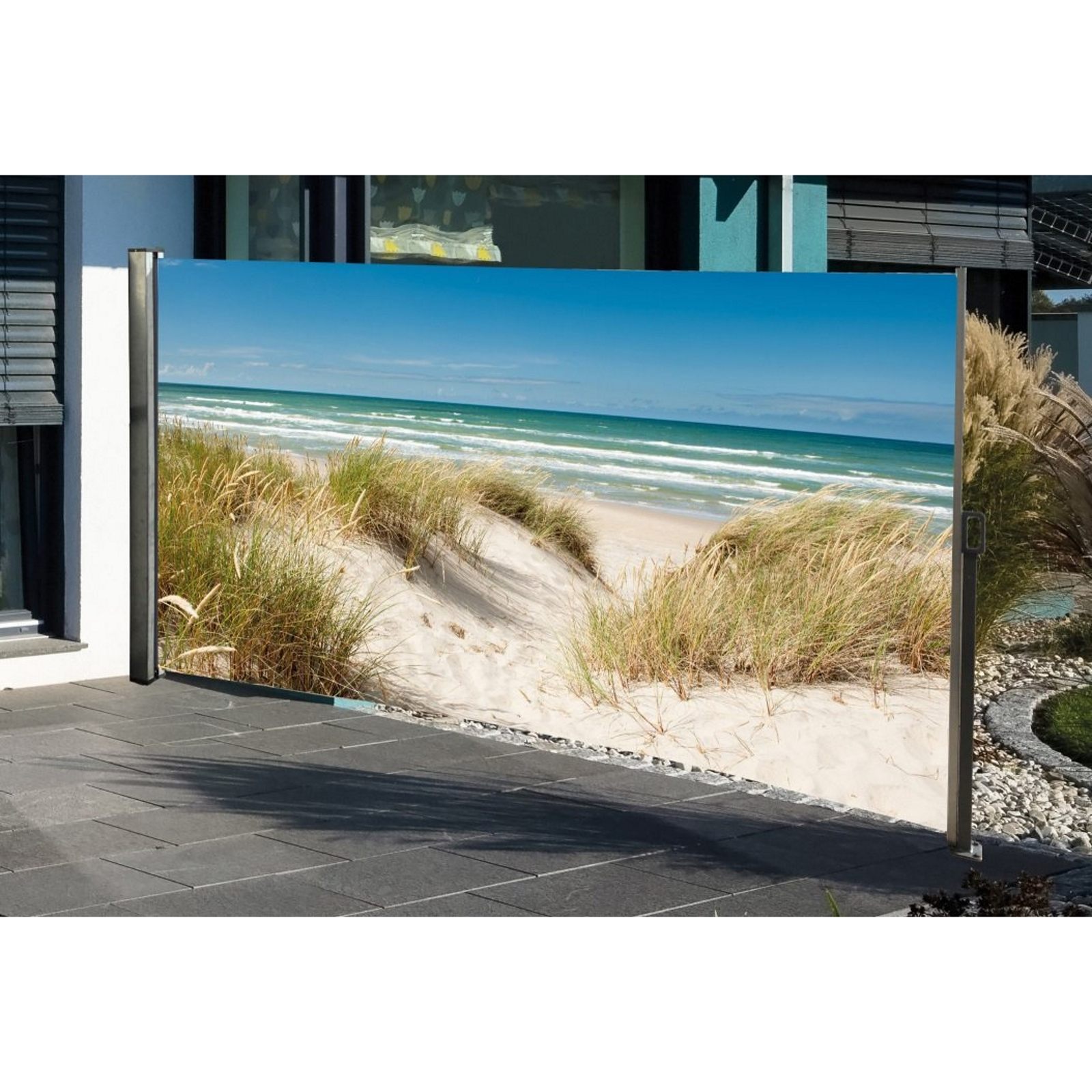Seitenmarkise Ostsee - Foto Windschutz Sichtschutz Links 160 x 300 cm