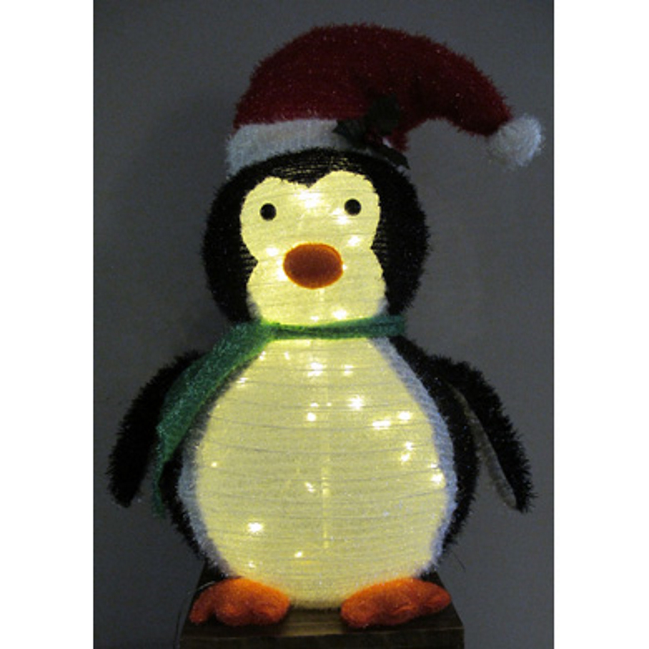 Raburg Deko-Pinguin mit LEDs - Glitzer Pop-Up XL Deko-Figur für Weihnachten mit 60 warmweißen LEDs