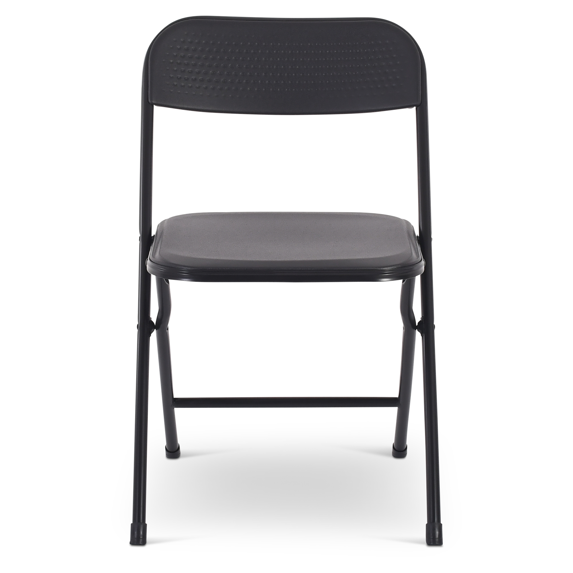Klappstuhl 4er-Set, klappbarer Gästestuhl, Schwarz/Schwarz, Raburg Jonas