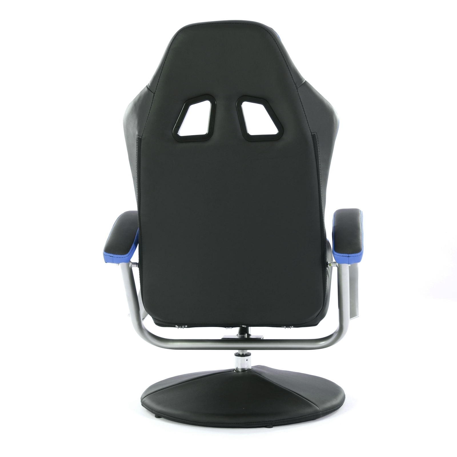 Raburg Gaming-Sessel Set Drift Sport in Schwarz-Blau mit Hocker, Soft-Touch Kunstleder