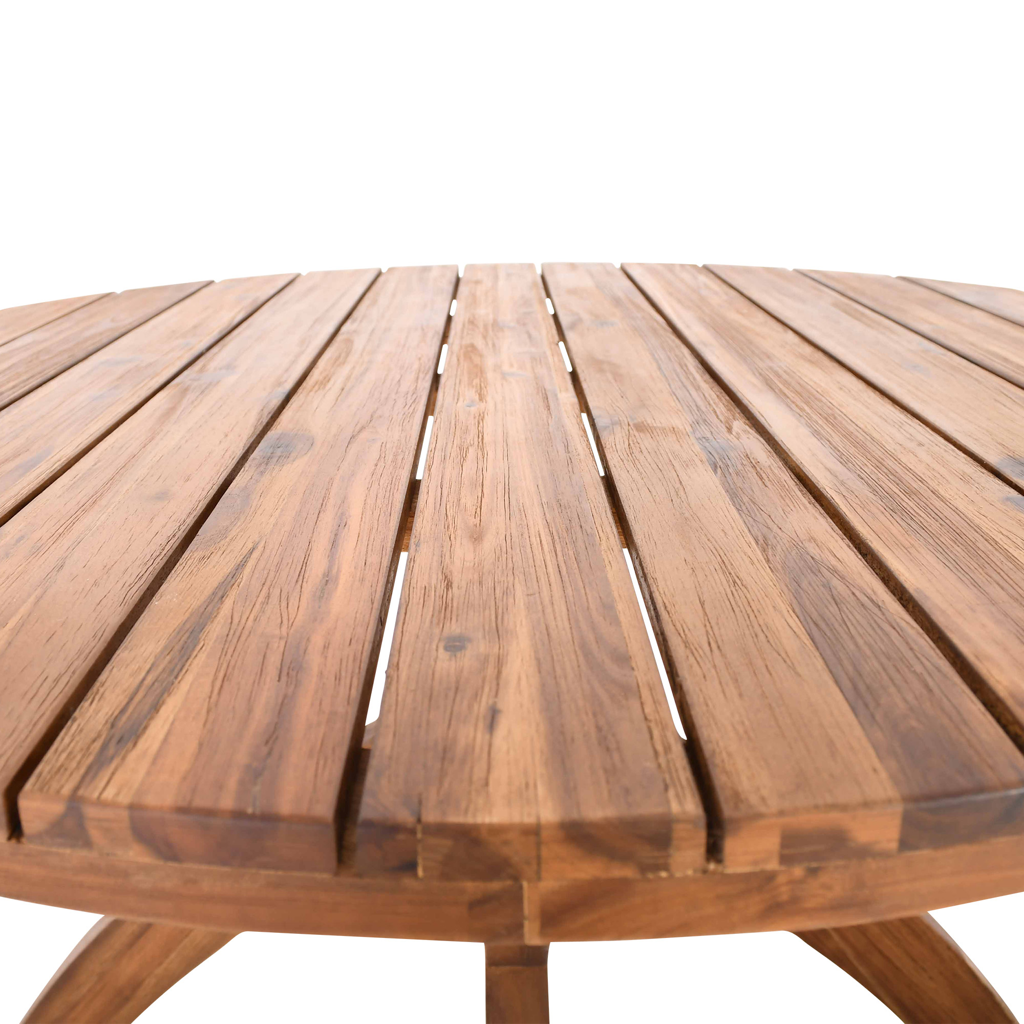 Garten-Esstisch Holz 110 cm Durchmesser, wetterfest, runder Tisch, Akazie, Raburg Kira
