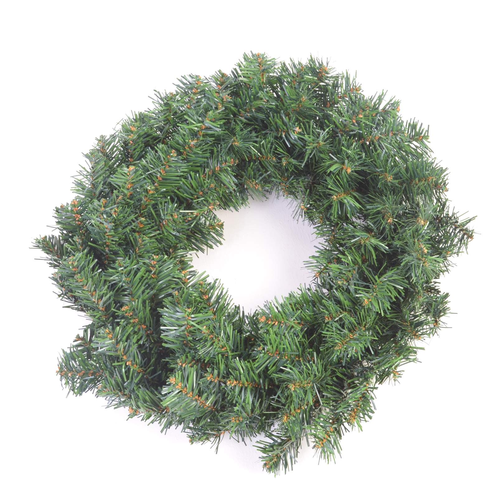 Künstlicher Weihnachtskranz / Deko aus Kunststoff in grün ca. 50 cm Ø