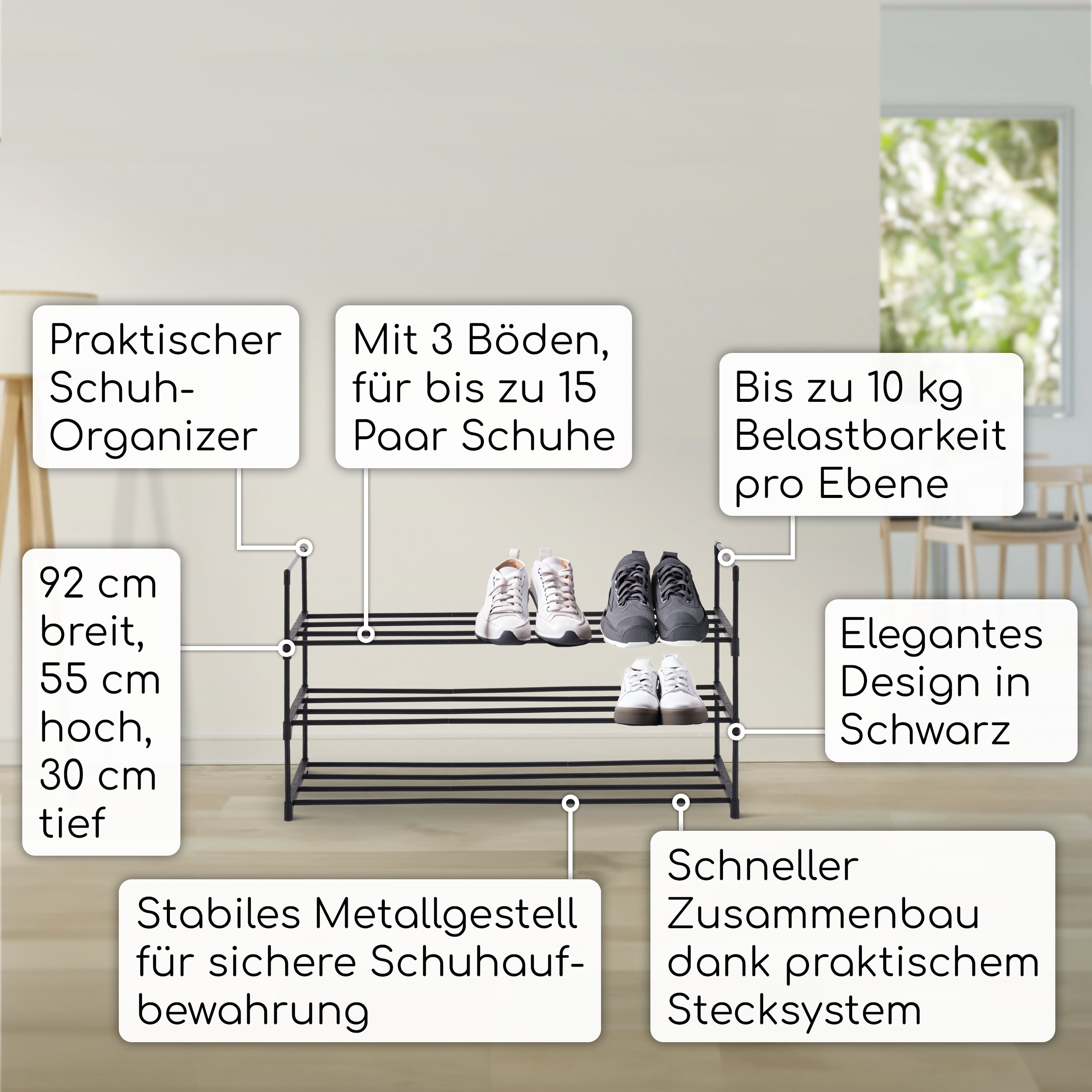 raburg-schuhregal-3-boeden-92cm-schwarz-metall-zum-stecken-300058