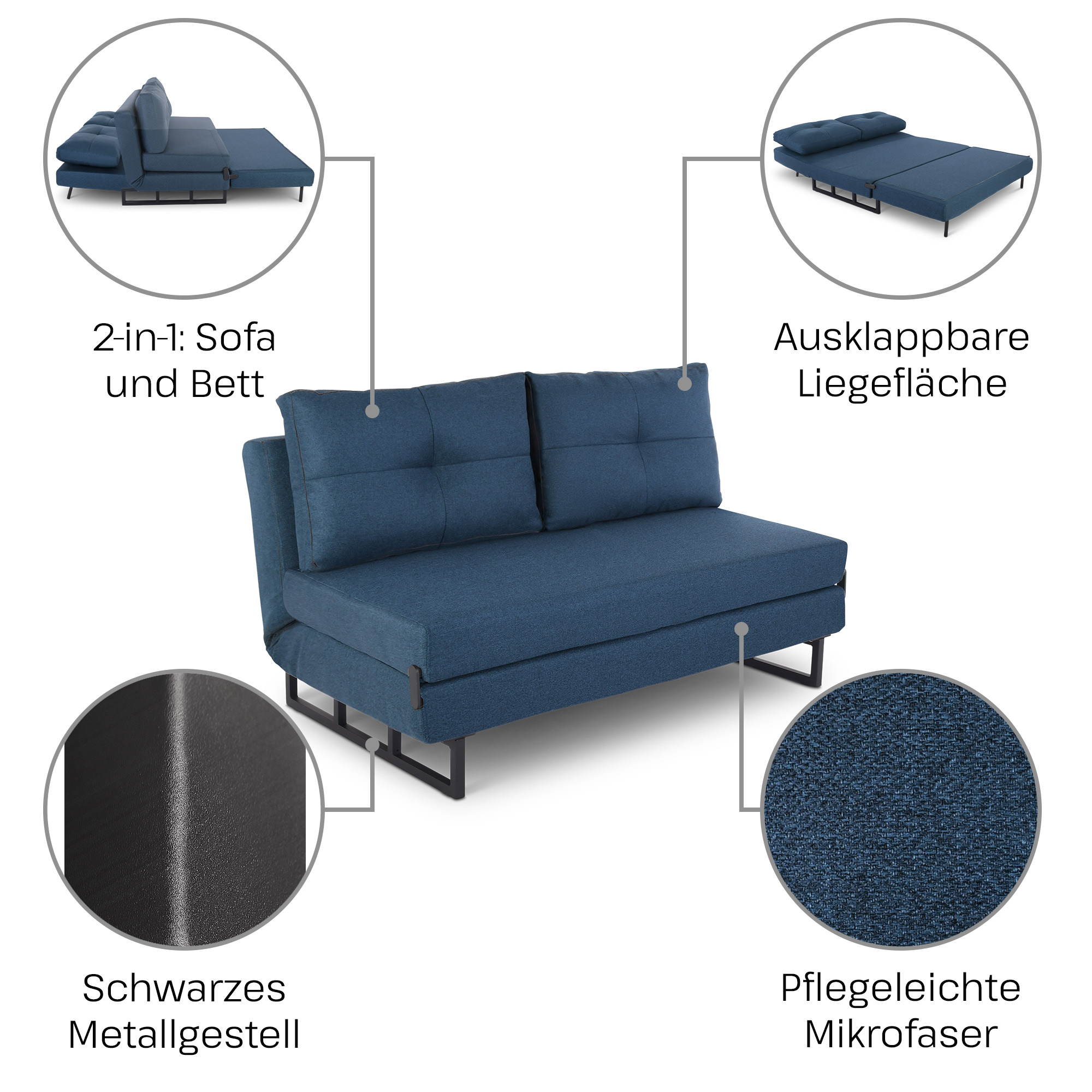 schlafsofa -mikrofaser-dunkelblau-gestell-schwarz-148cm-breit-raburg-zara-300142