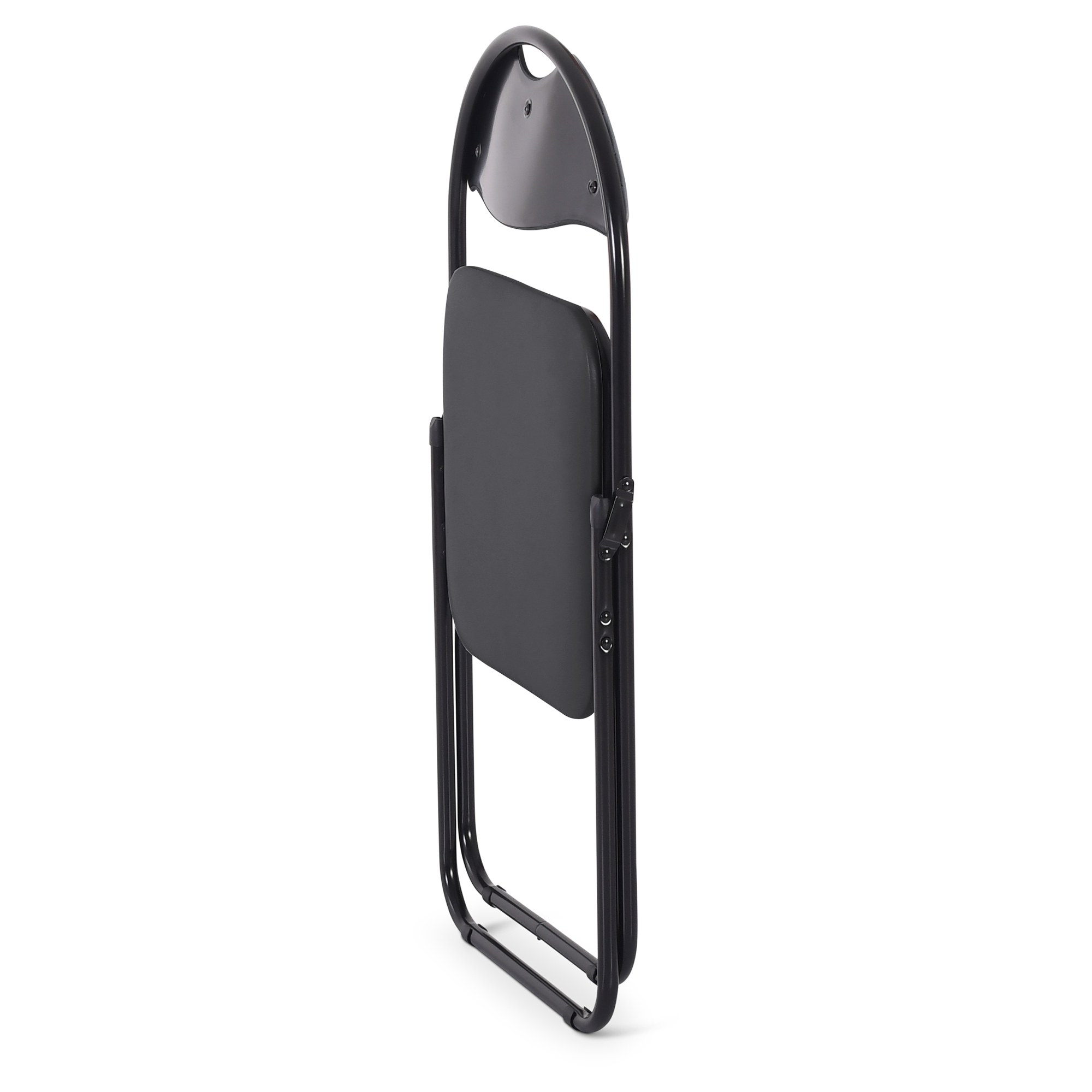 Klappstuhl 6er-Set, klappbarer Gästestuhl, Schwarz/Schwarz, Raburg Paul