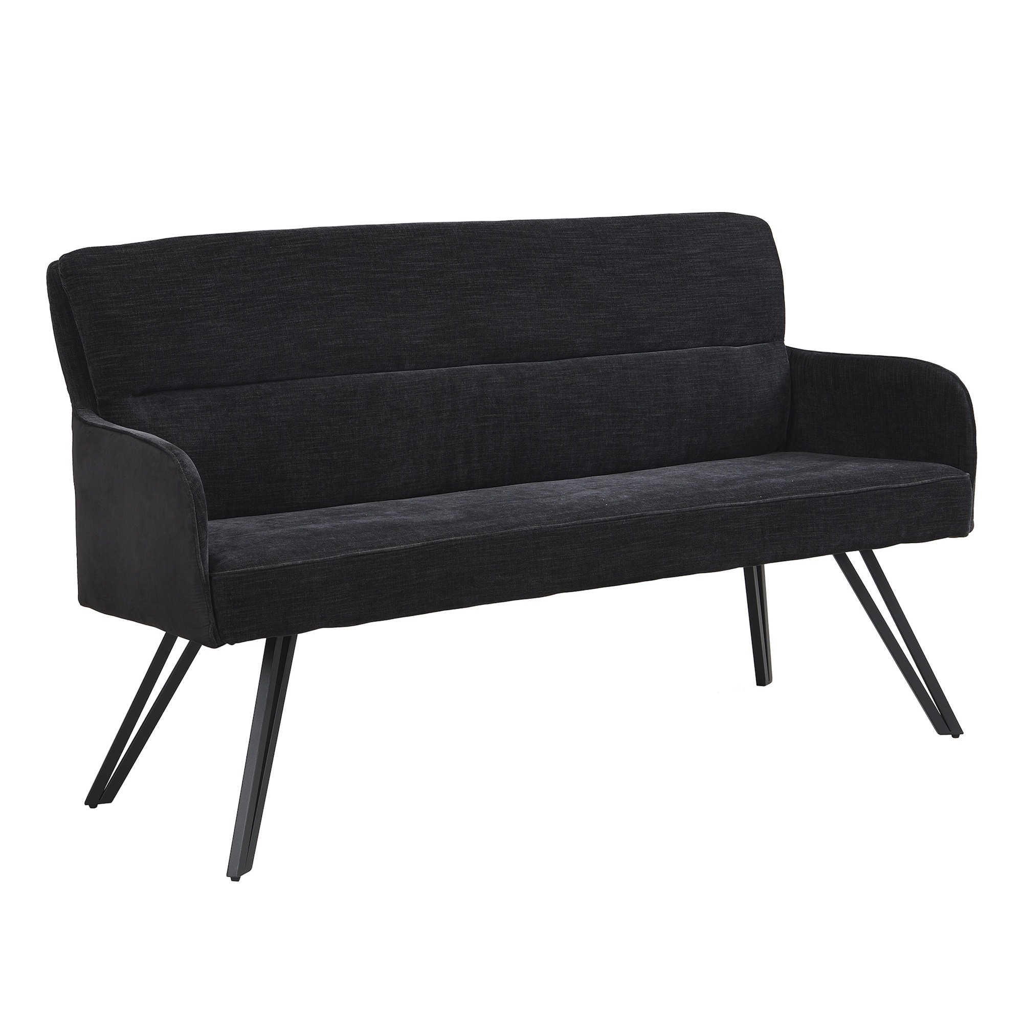 byliving-bank-tino-gepolsterte -sitzbank-140-cm-webstoff-schwarz-metallgestell-800561