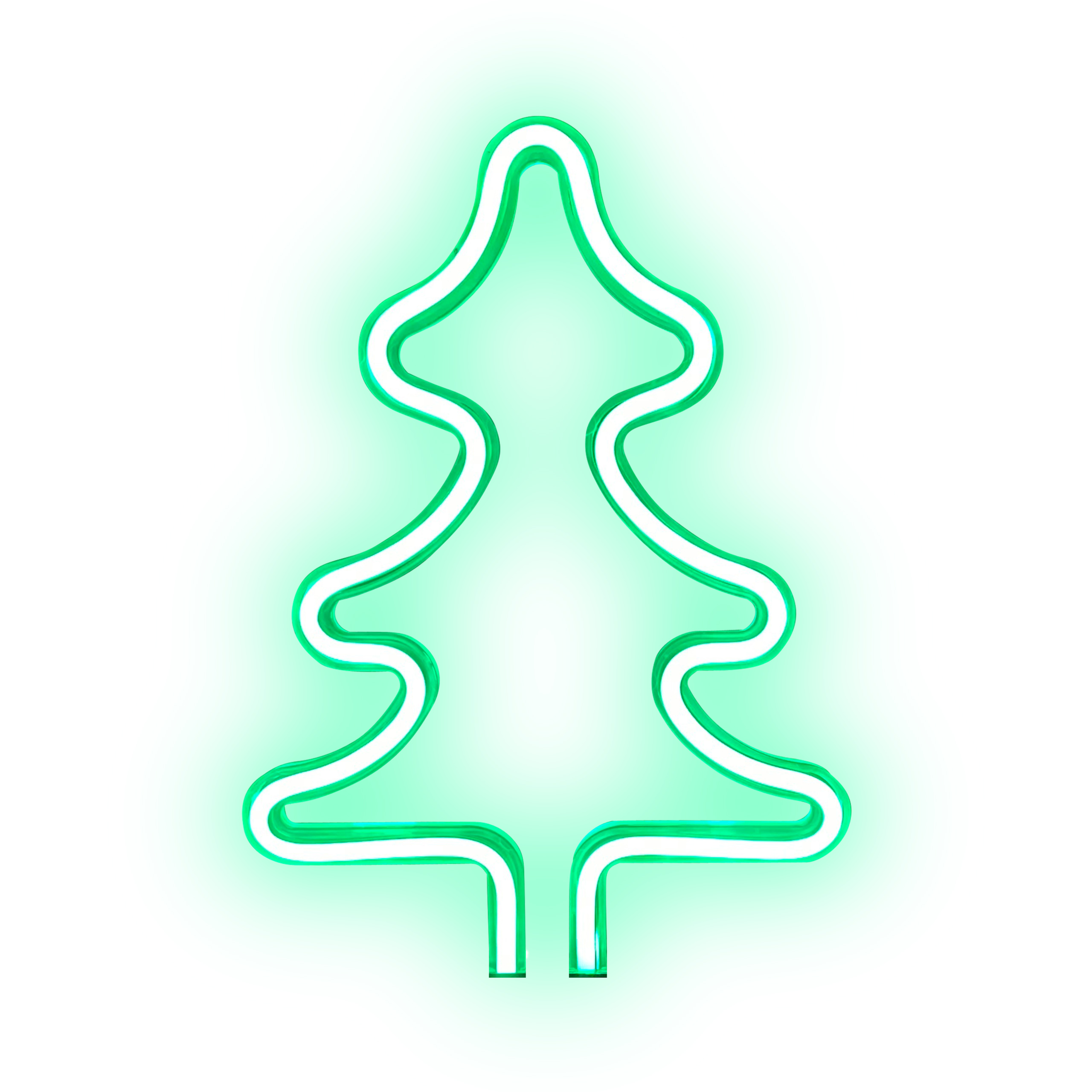 Raburg weihnachtlicher LED-Tannenbaum in Neon-Grün, Gartenstecker, ca. 70 cm, batteriebetrieben
