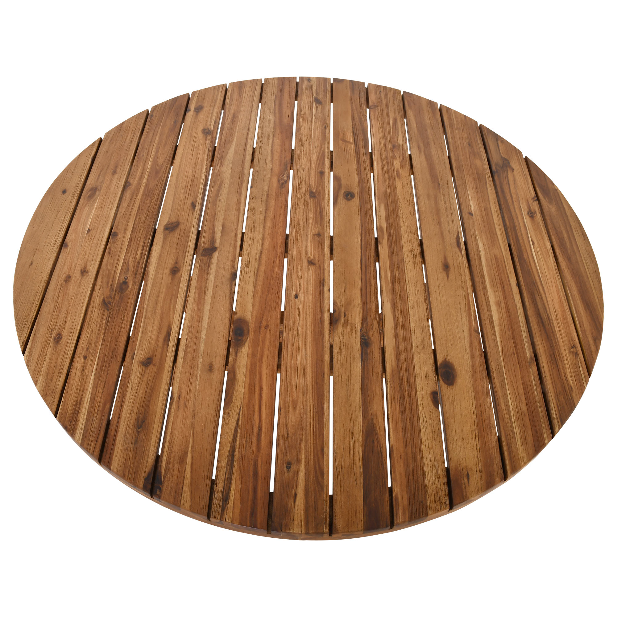 Garten-Esstisch Holz 110 cm Durchmesser, wetterfest, runder Tisch, Akazie, Raburg Kira