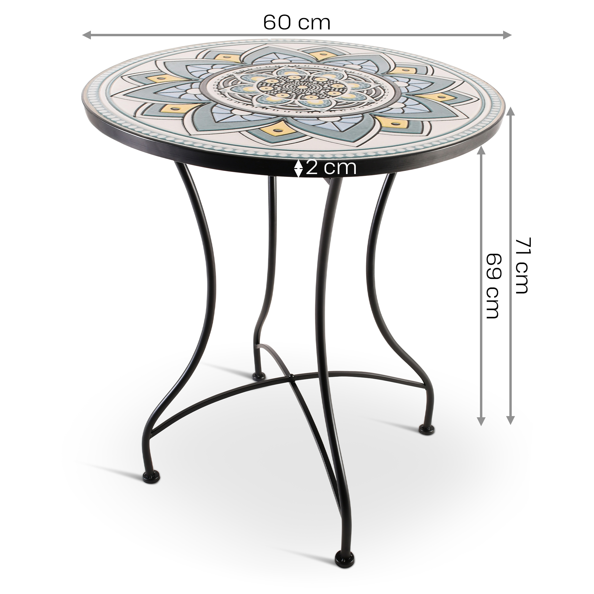 raburg-mayla-mosaiktisch-weiß-tuerkis-gelb-mandala-design-metallgestell-schwarz-300003