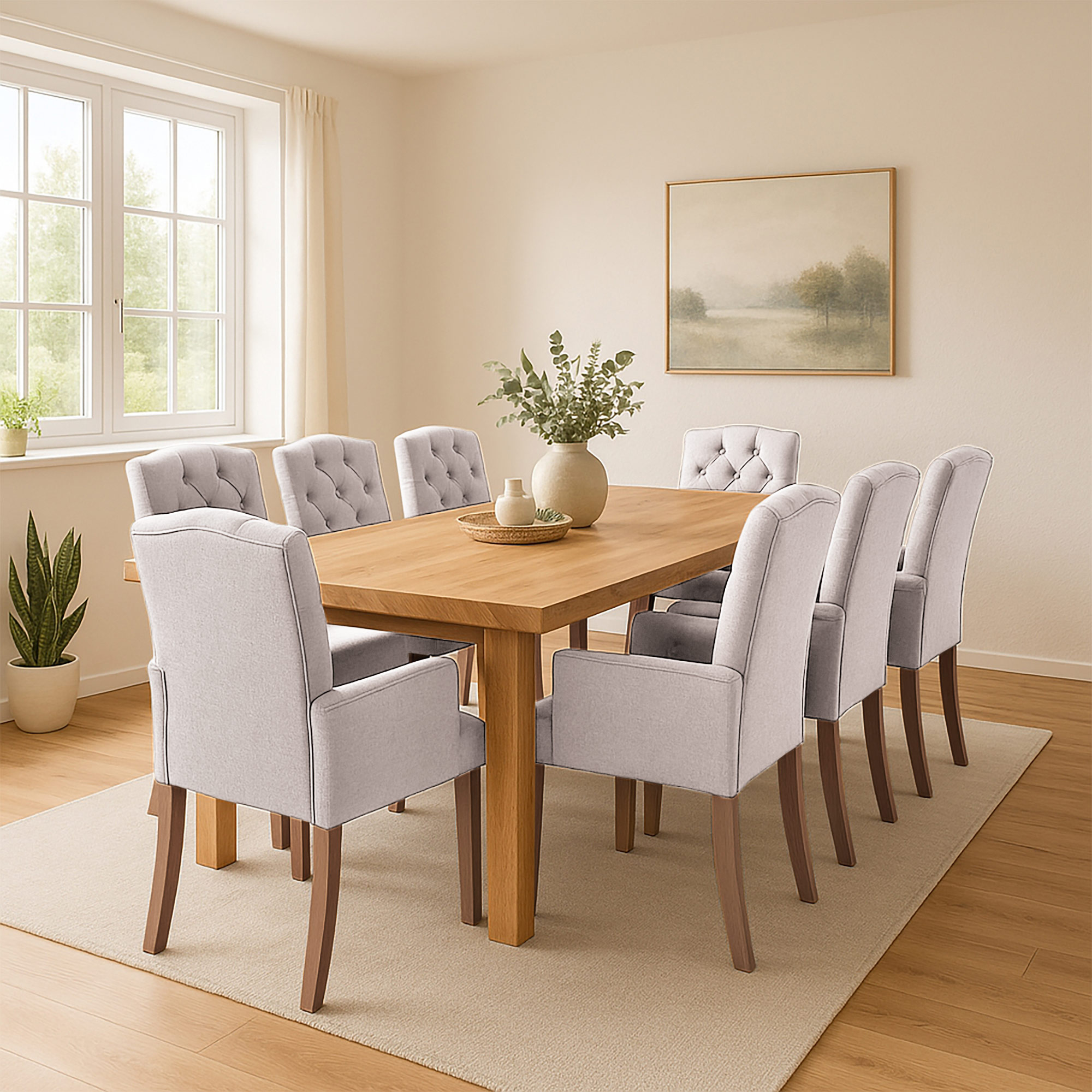 esszimmerstuhl-chesterfield-strukturstoff-beige -beine-braun-raburg-victoria-300025