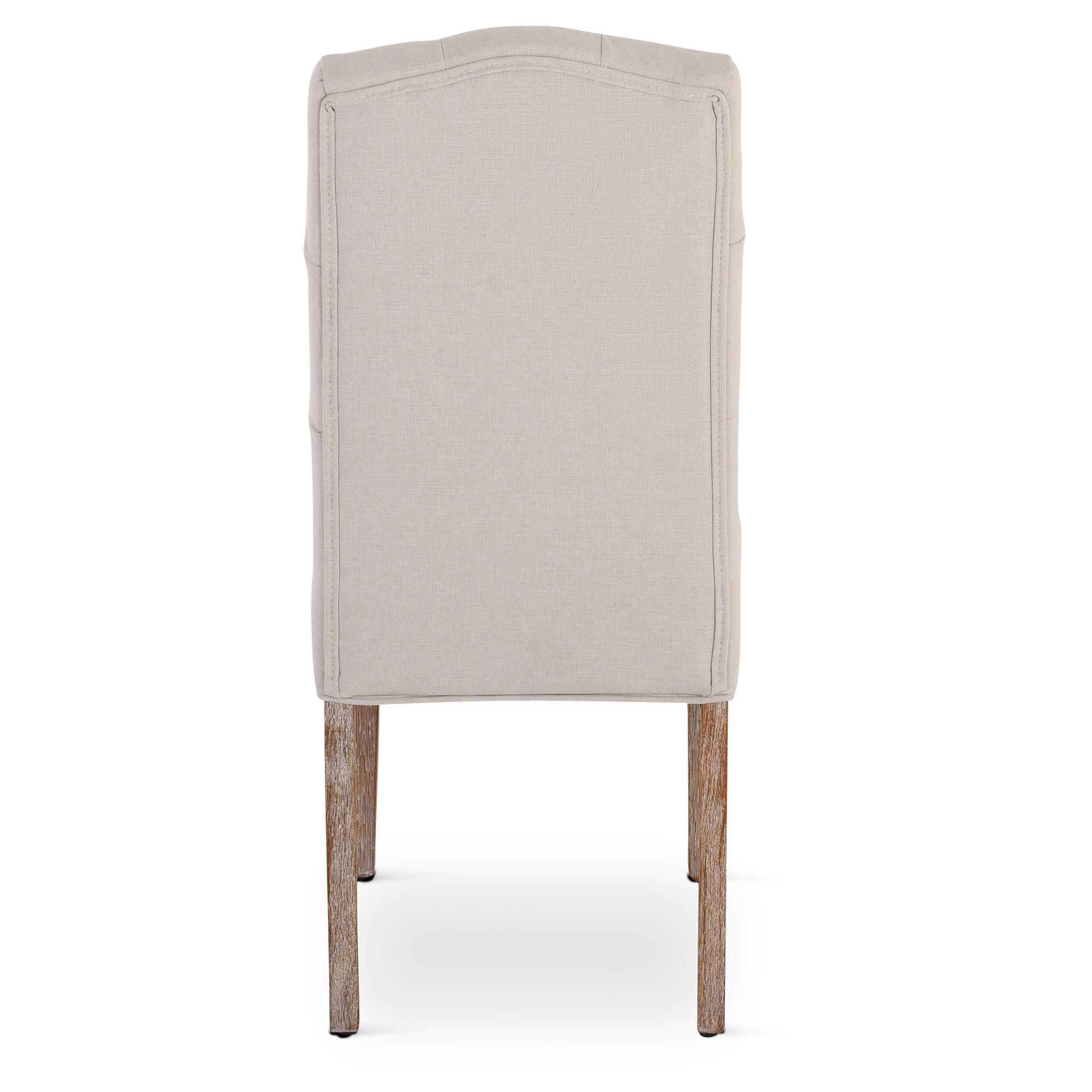 Esszimmerstuhl 2er-Set, Chesterfield-Design, Beige, Beine Holz, Raburg Anastasia