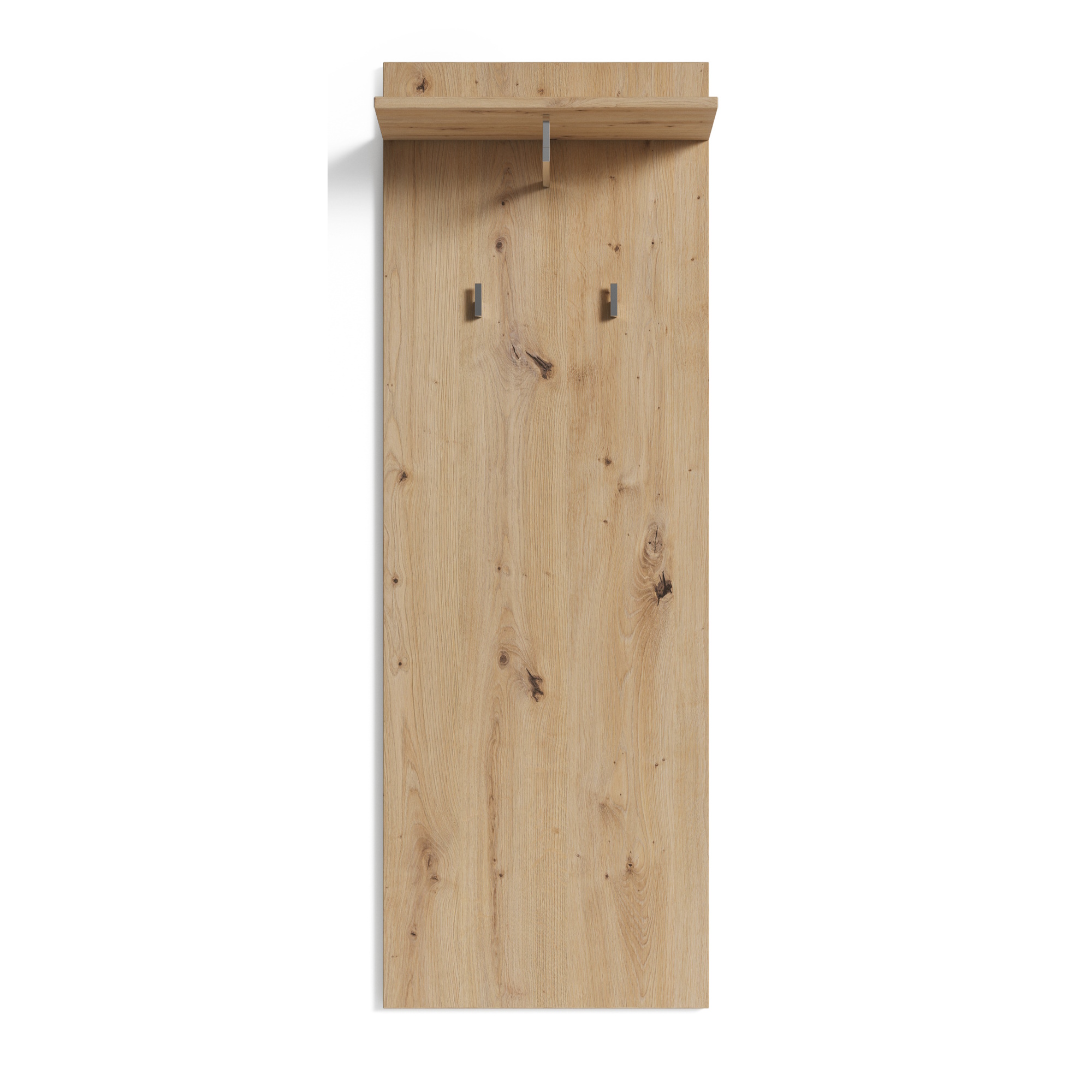 Wandgarderobe in Artisan-Eiche-Optik mit Hacken, Kleiderstange & Ablage, byLIVING Jakob